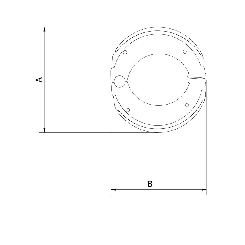 Bromsbacksats 110 x 25mm (Honda MB50, MT50/Puch Hero)