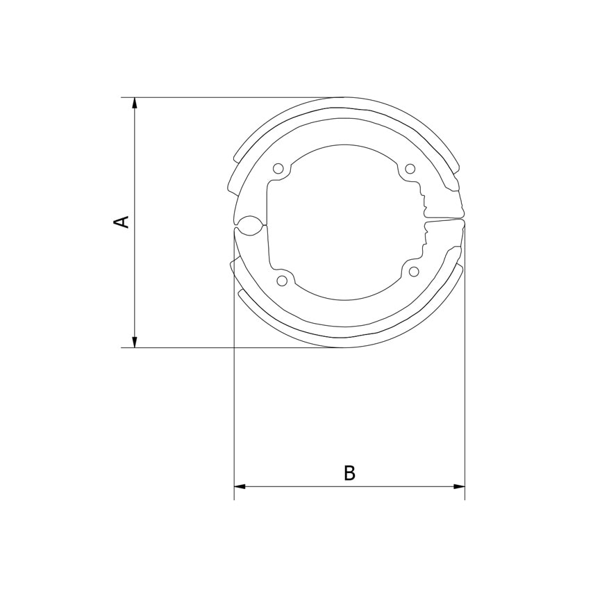 Bromsbackar 160mm (Kreidler)