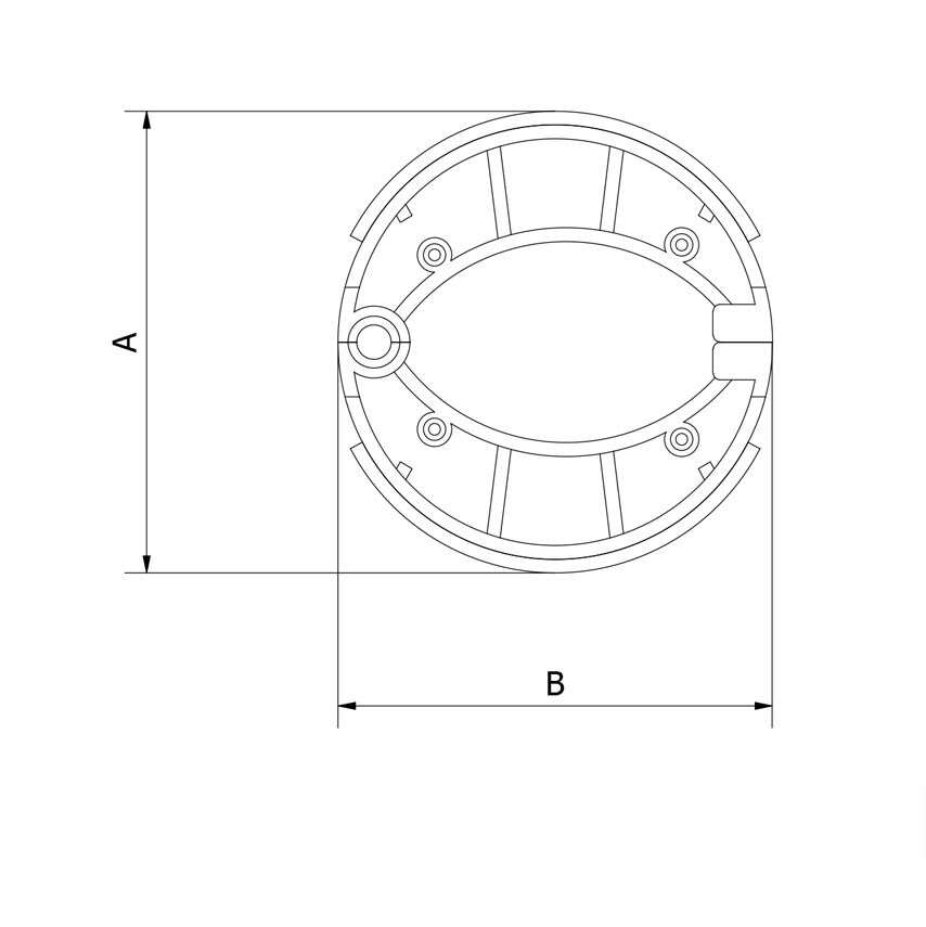 Bromsbacksats 140x24mm (Puch M50/Hercules)