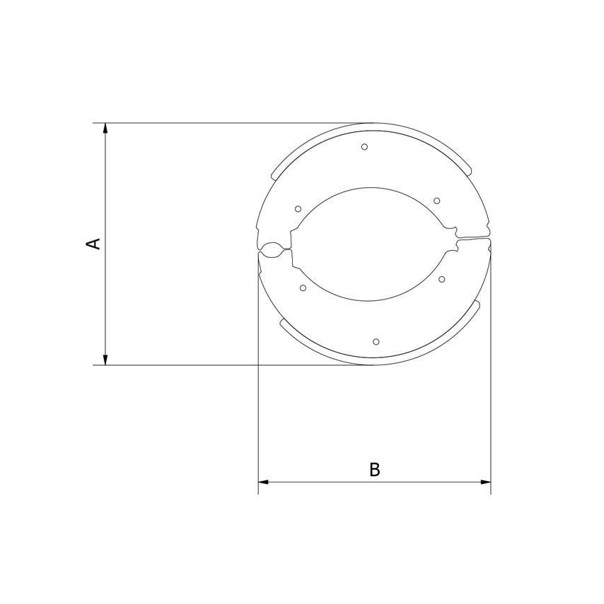 Bromsbackssats för Kreidler Florett, 116mm nav