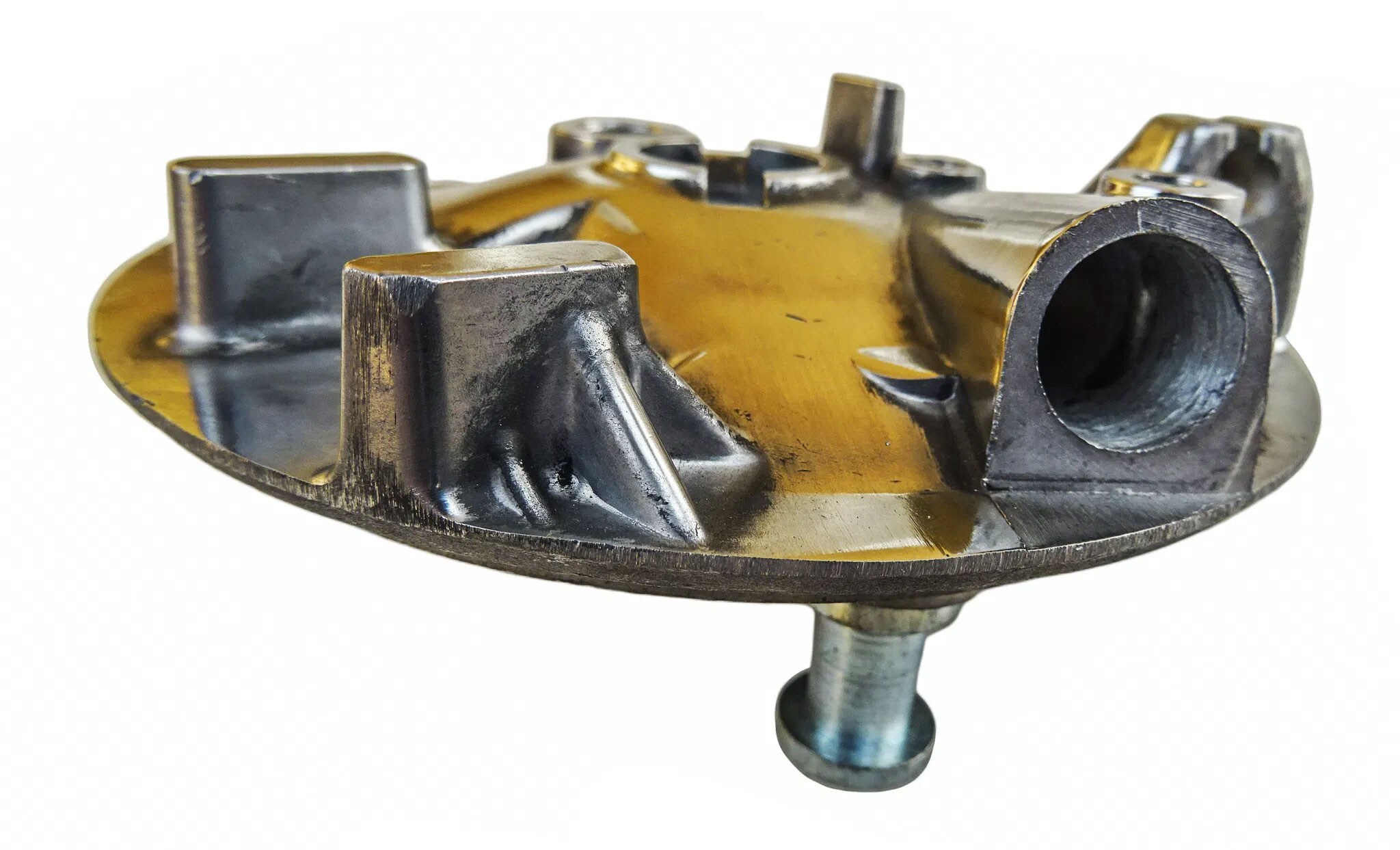 Bromssköld, fram/polerad (Puch Alabama/Dakota/Florida)