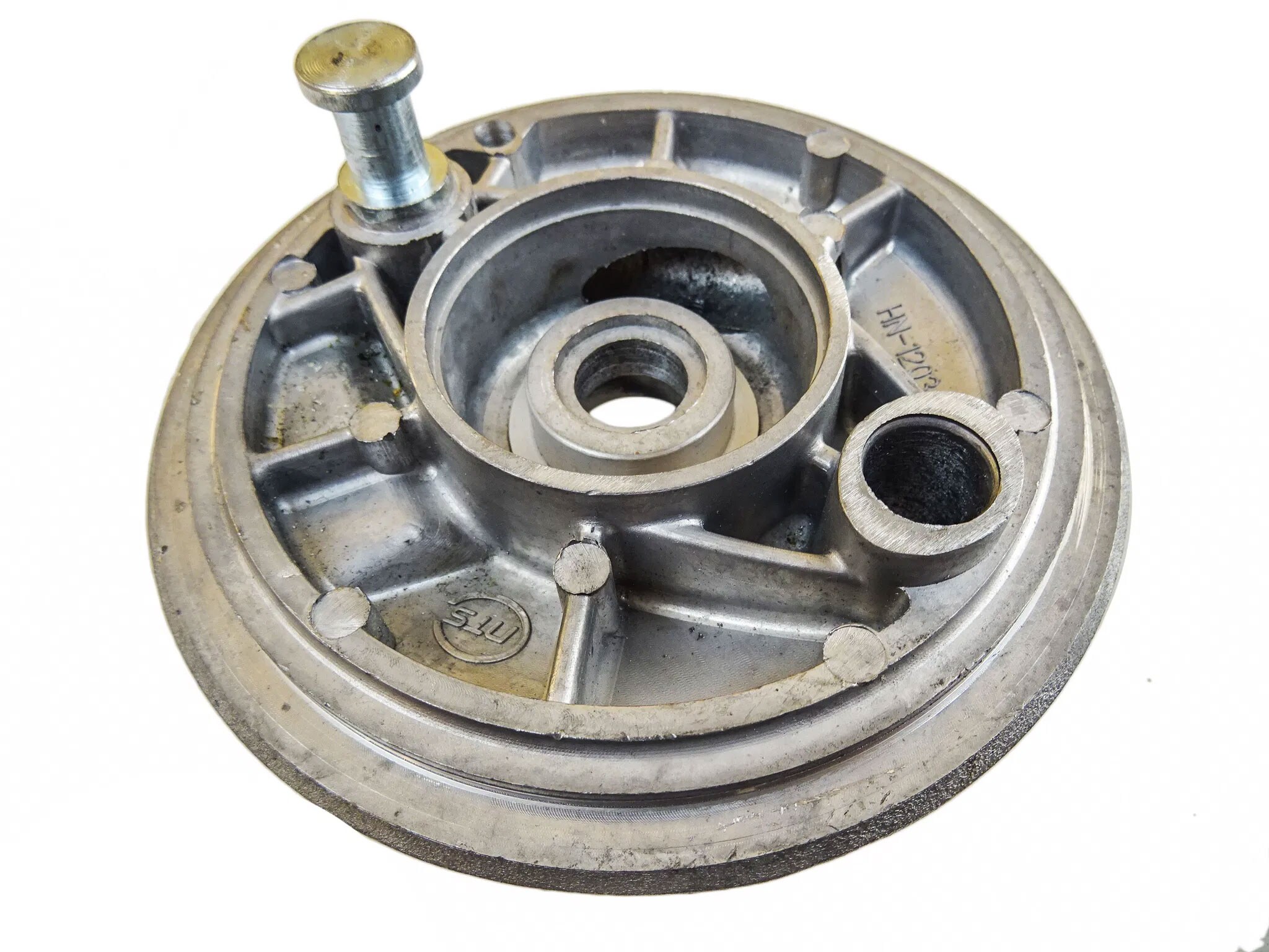 Bromssköld, fram/polerad (Puch Alabama/Dakota/Florida)