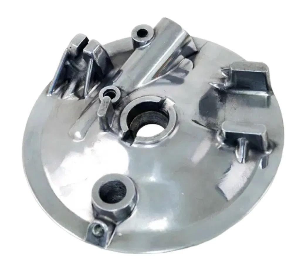 Bromssköld, fram/polerad (Puch Alabama/Dakota/Florida)