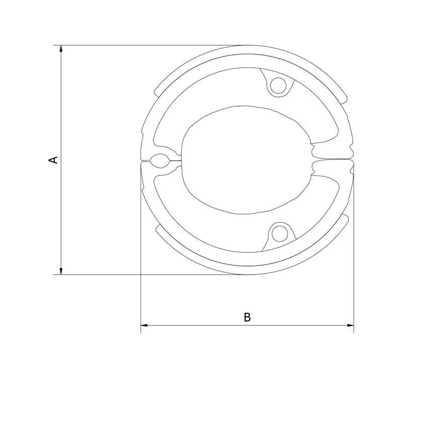 Bromsbacksats 100 x 15mm (Union 100mm nav)