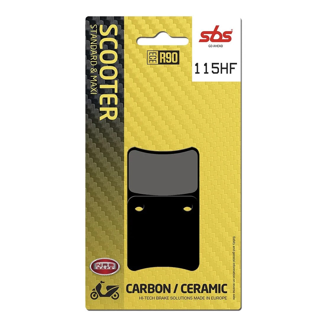 Bromsklossar fram 40.9 x 42,7 x 8mm - SBS (Honda MB50)