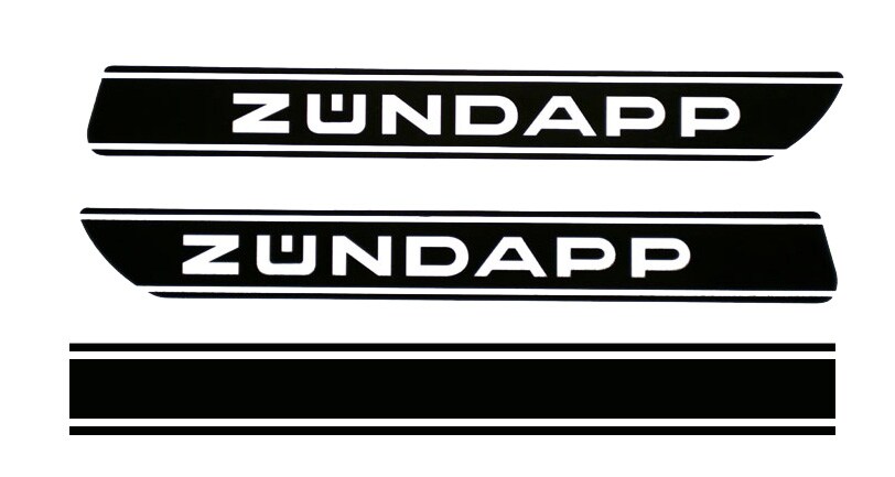 Tankdekal Svart/Vit (Zündapp 529/530 1977-79)