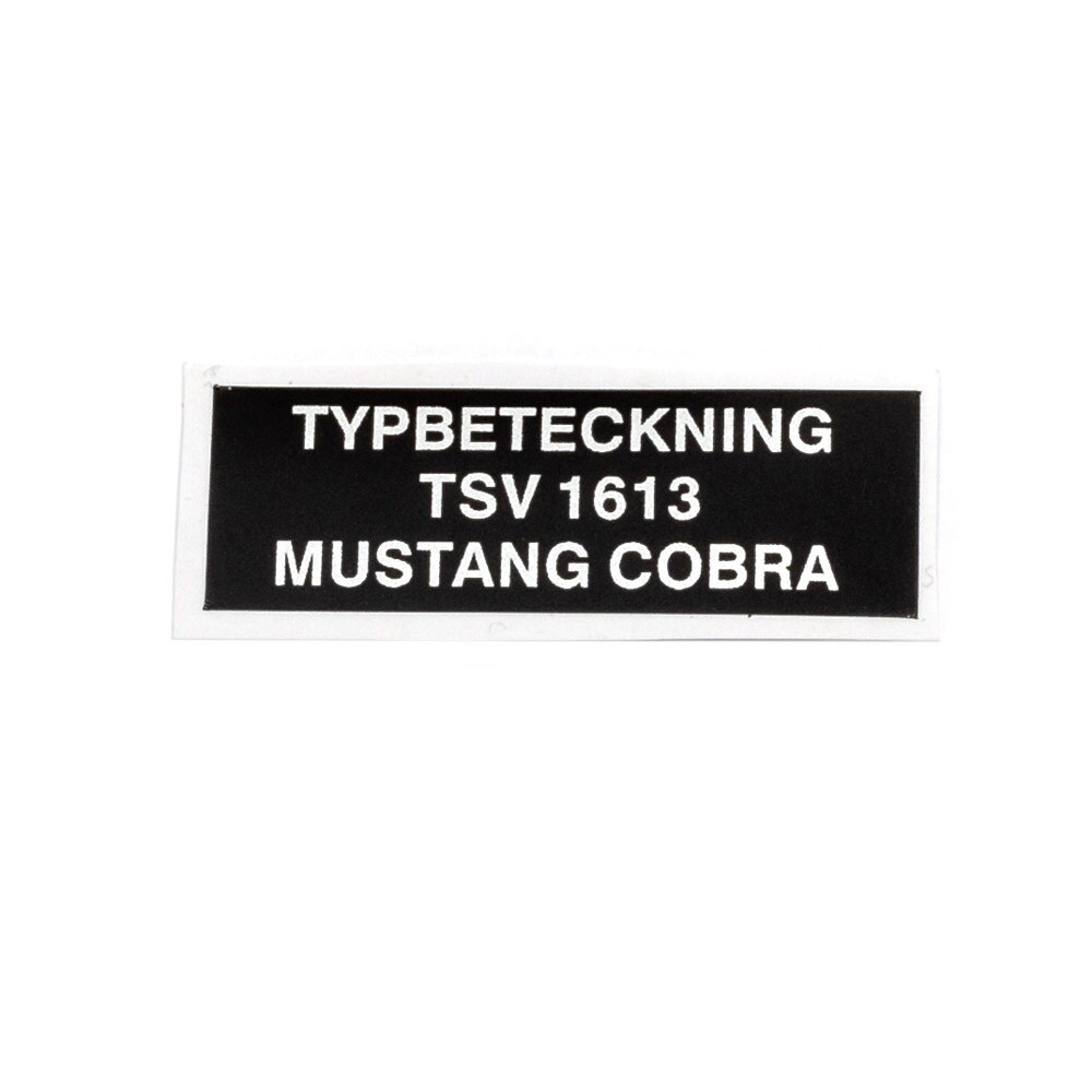Typskylt Mustang Cobra