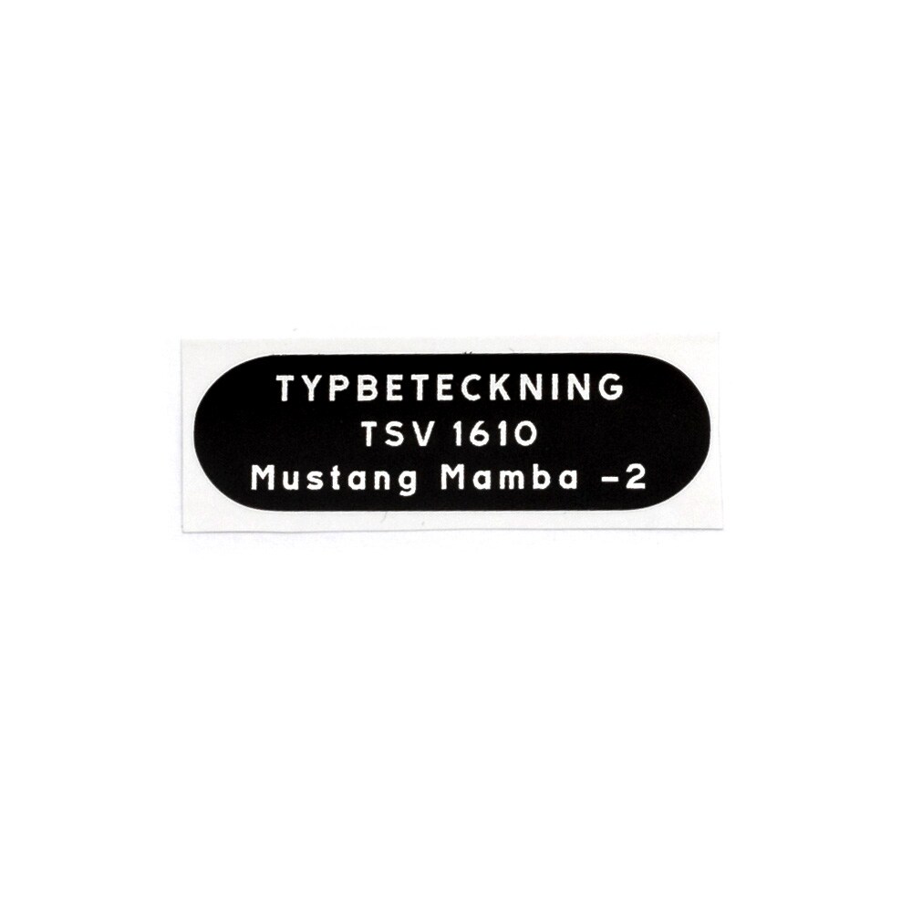 Typskylt Mustang Mamba-2