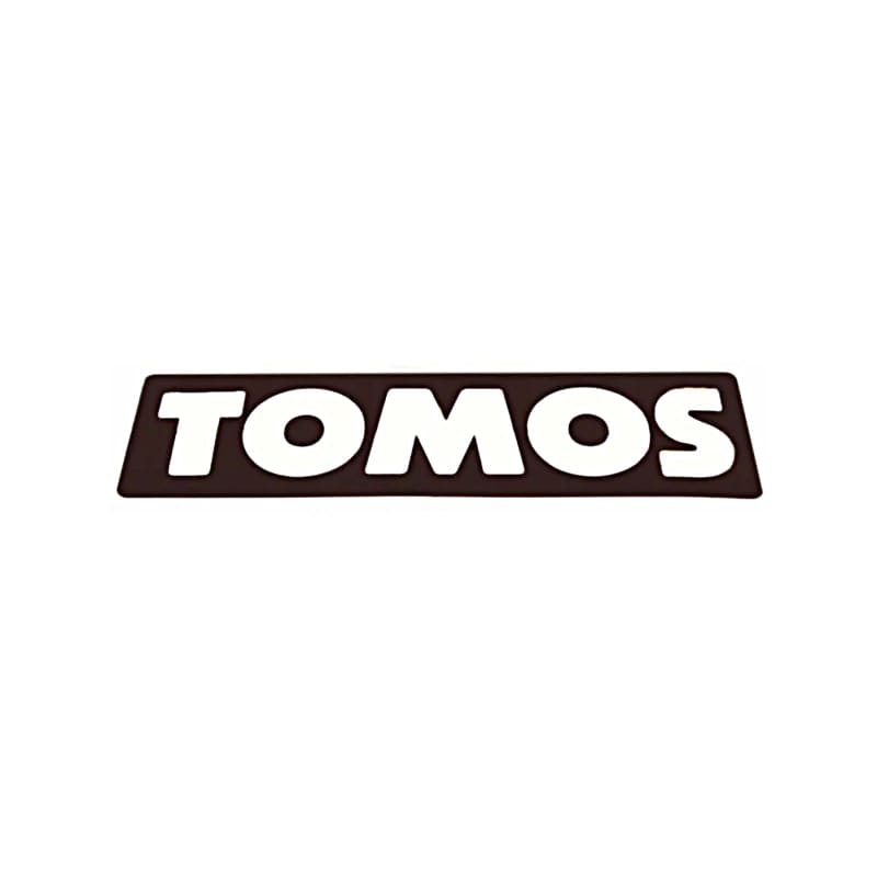 Sidokåpsdekal "TOMOS", svart/vit (Tomos Revival/Pack'r)