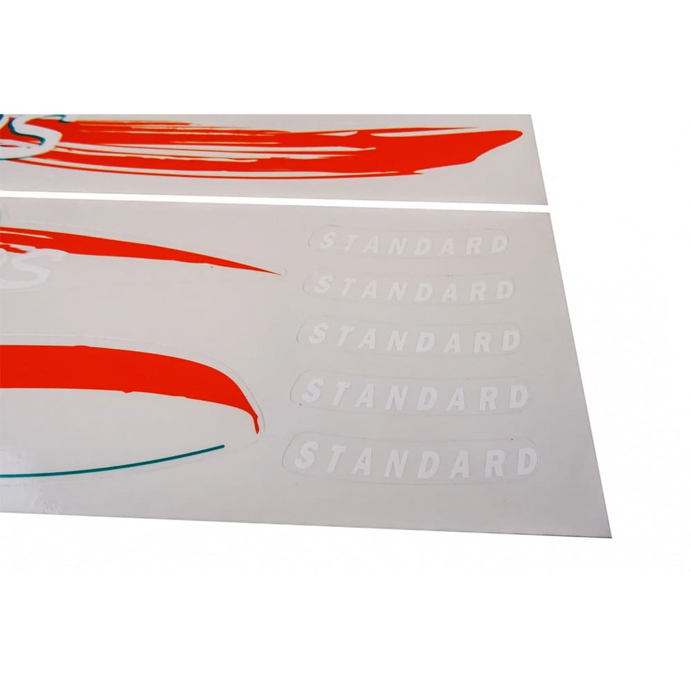 Dekalsats, Tomos Standard, orange/blågrön/vit