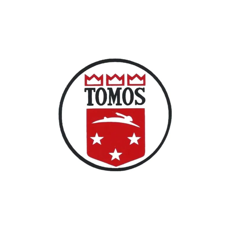 Bakskärmsdekal Tomos, rund