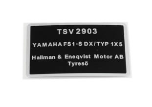 Typskylt (Yamaha FS1 77-79 1X5)