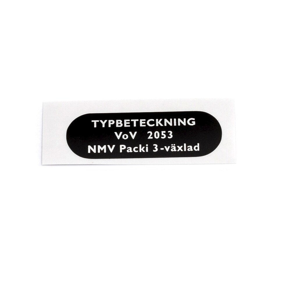 Typbeteckning VoV 2053 (Norsjö Packy Puch)