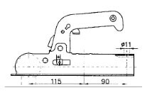 Kulhandske (vertikal) 800kg (#60mm dragrör)
