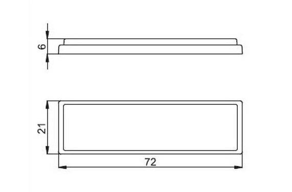 Reflex 72x21mm, vit (Självhäftande)